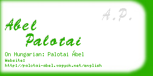 abel palotai business card